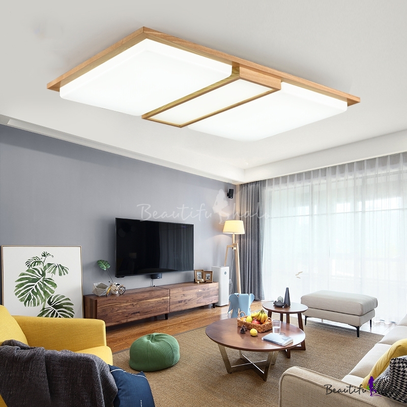 Living Room Led Flush Ceiling Light, Small White Ceiling Lamp Shades For Living Room