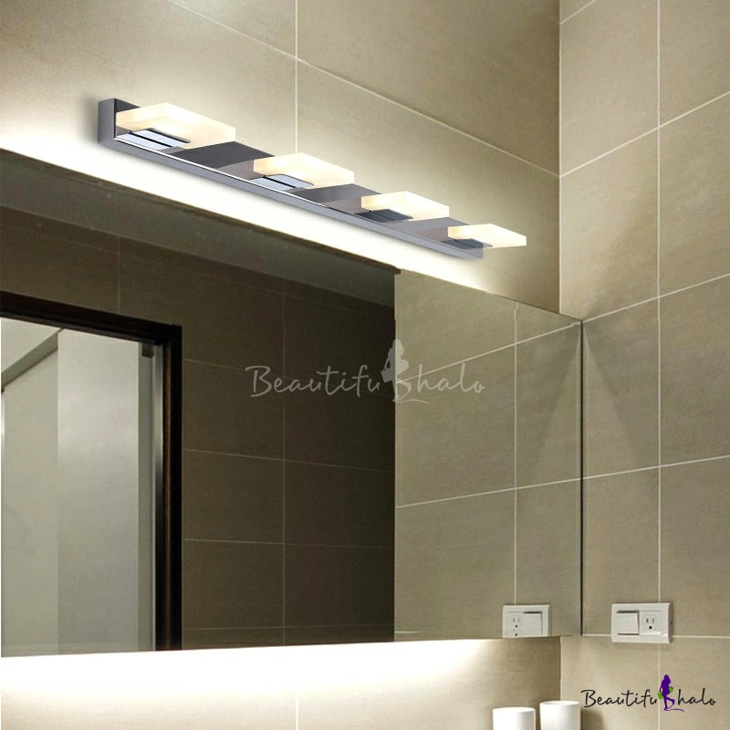 Details about   Modern  Bathroom Front Mirror Vanity LED Light Wall Lamp Waterproof 4Head 