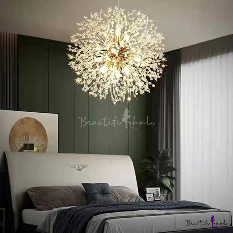 Modern Chandelier Lighting Fixtures Crysatl and Metal Multi Pendant ...