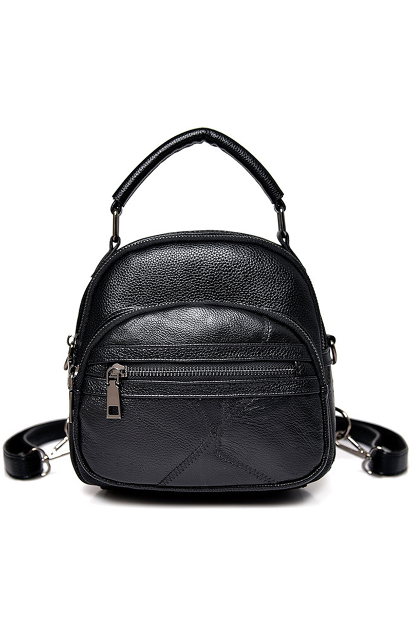 real leather mini backpack