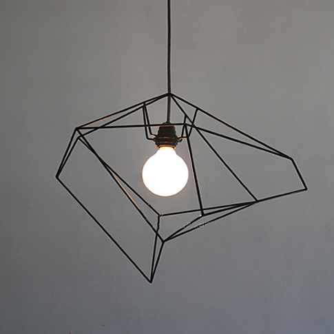 

Designer Lighting Asymmetric Iron Cage One-light Pendant