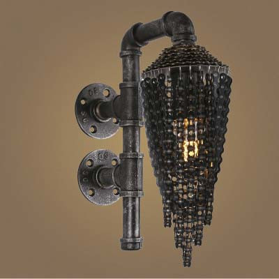 

Old Gun Metal Grey Single Light Small Hallway Wall Sconce