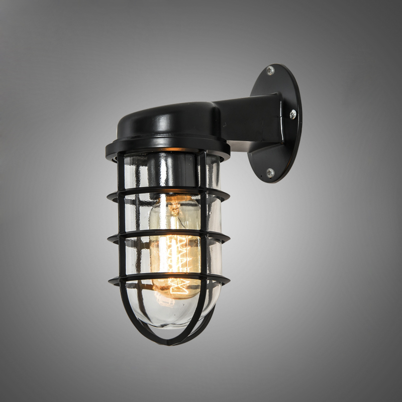 

Classic Practical Metal Frame Industrial Wall Sconces in Black Finish