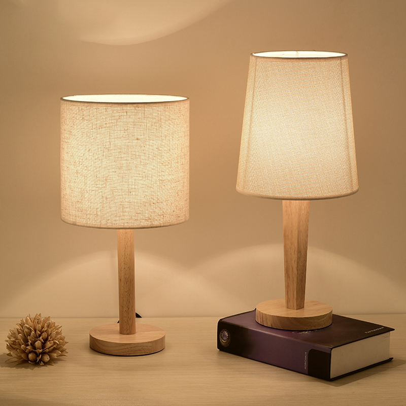 Geometric Fabric Table Lamp Nordic 1, Modern Side Table Light