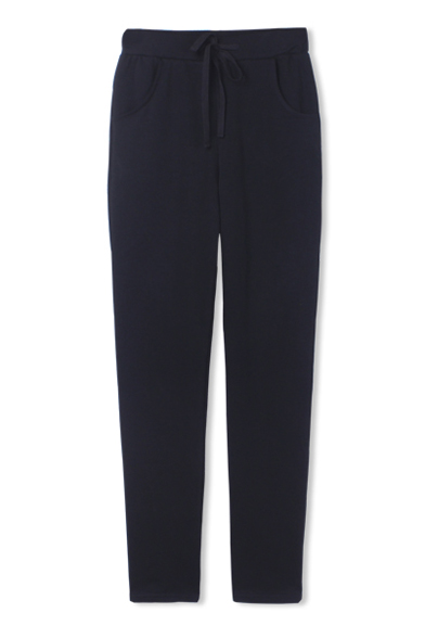 

Drawstring Waist Plain Cotton Loose Mid Waist Joggers, Black