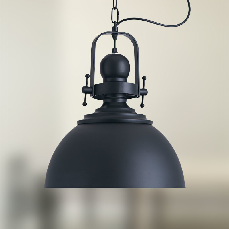 

Loft 1 Light Industrial Single Lighting Pendant in Black