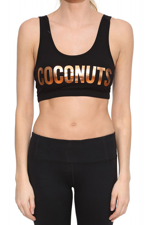 

Women's Scoop Neck Sleeveless Sport Bra Tank Top, Black