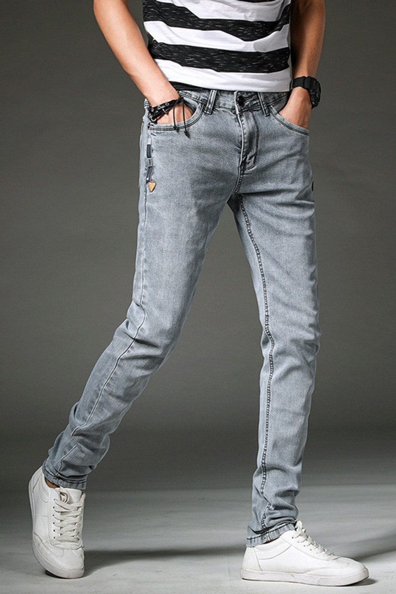 slim fit grey jeans
