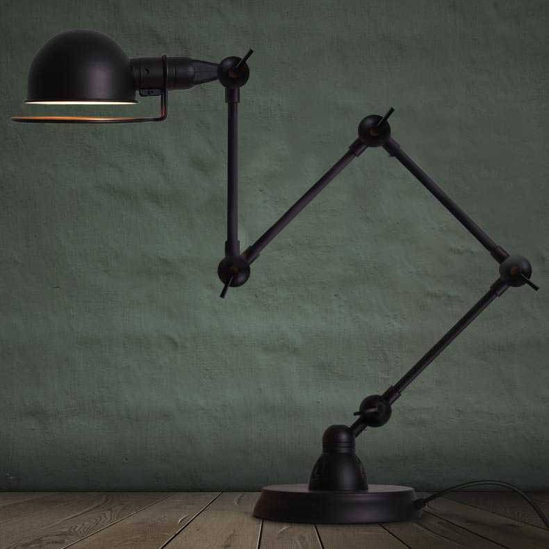 

Vintage Task 1-Light Floor Lamp in Black Finish