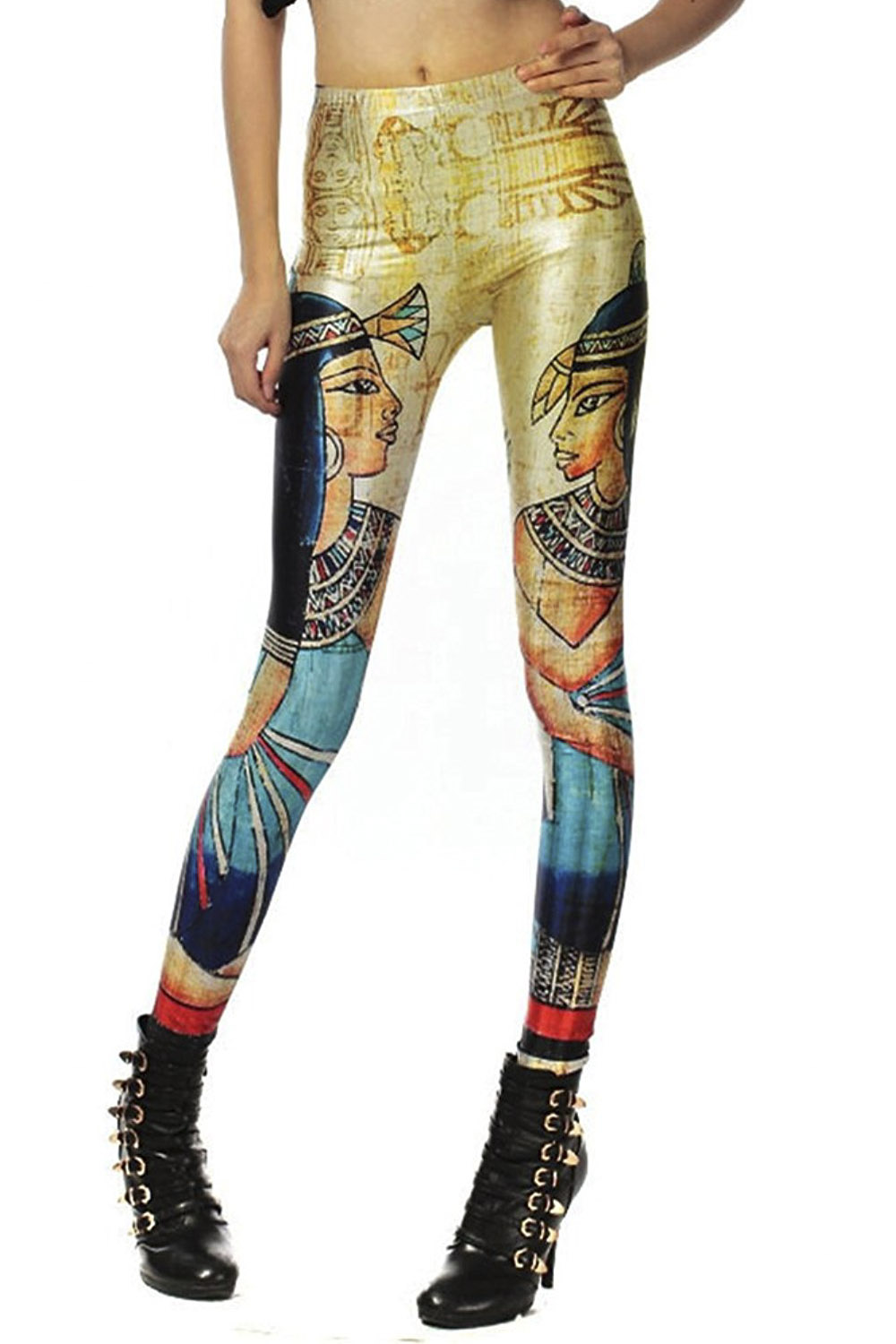 

Womens Girls Printed Seamless Colorful Fashion Leggings, Yellow