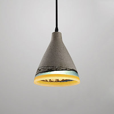 

Cement Style Cone Shape Colorful Resin Indoor Pendant Light