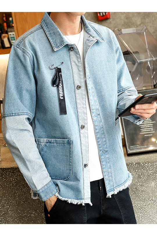 mens denim two piece