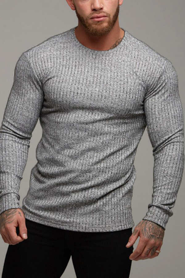 ARTFFEL Mens Casual Slim Fit Long Sleeve Round Neck Knit Color Block Pullover Sweater