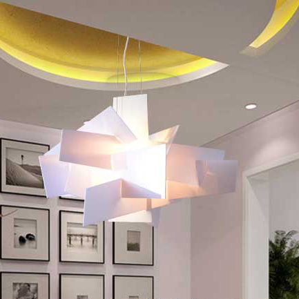 

White Acrylic Novel Suspension Pendant Light