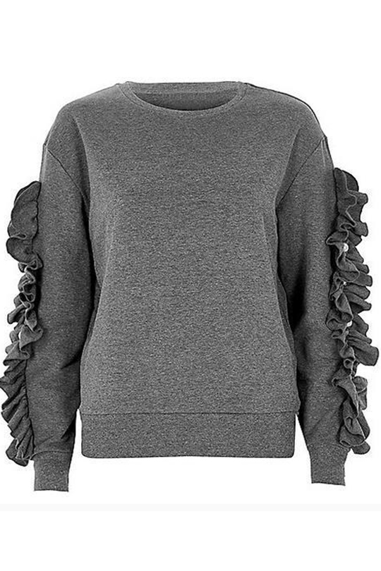 plain grey sweatshirt womens