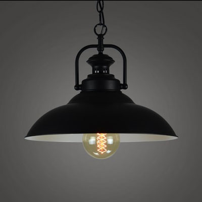 

13'' W Industrial Style 1-Lt Pendant Light in Black Finish