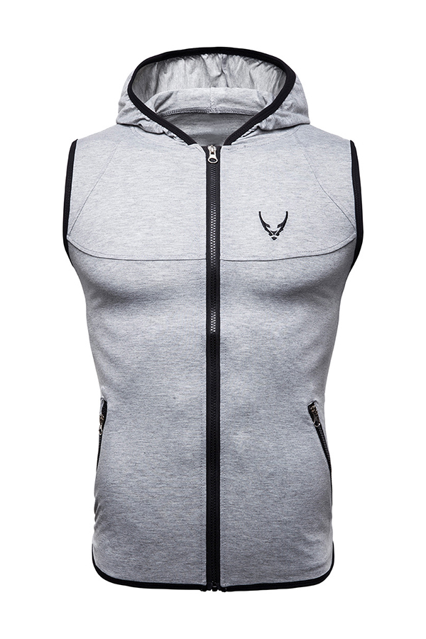 sleeveless zipper hoodie