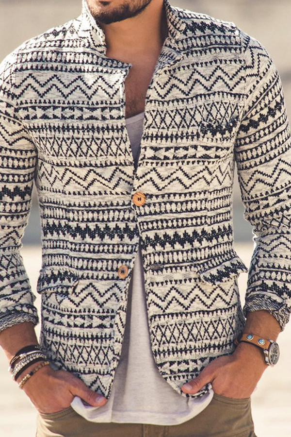 tribal knitted cardigan