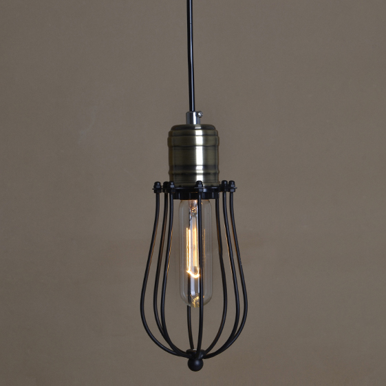 

Vintage Cage Entryway LOFT Industrial 1 Light Ceiling Pendant Fixtures