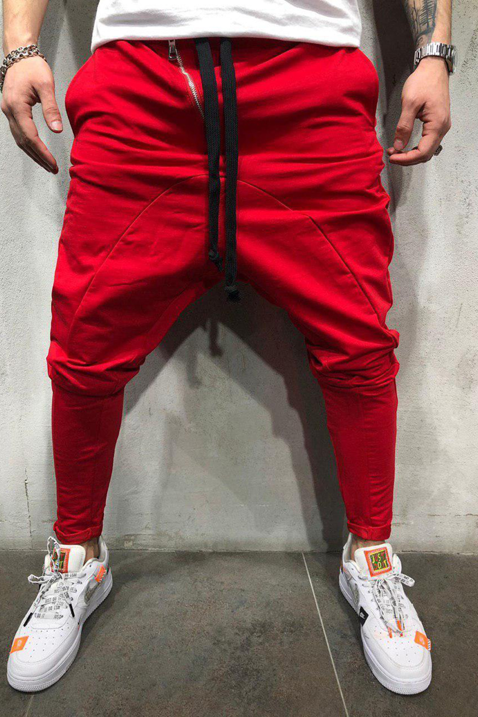 hip hop zipper joggers