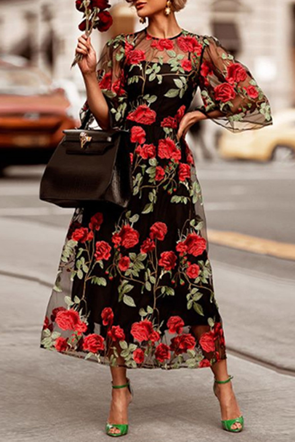 dressy black maxi dress