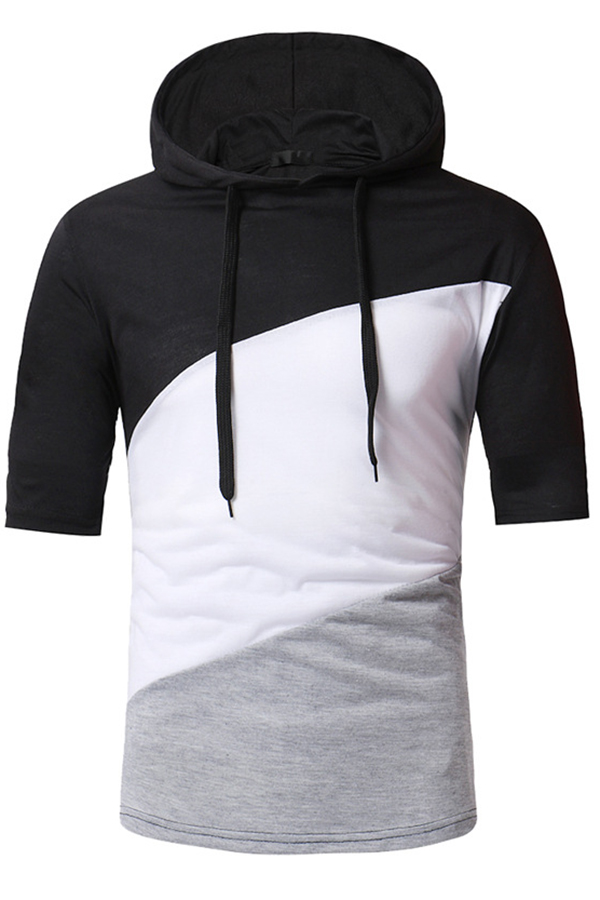 lace up drawstring hoodie mens