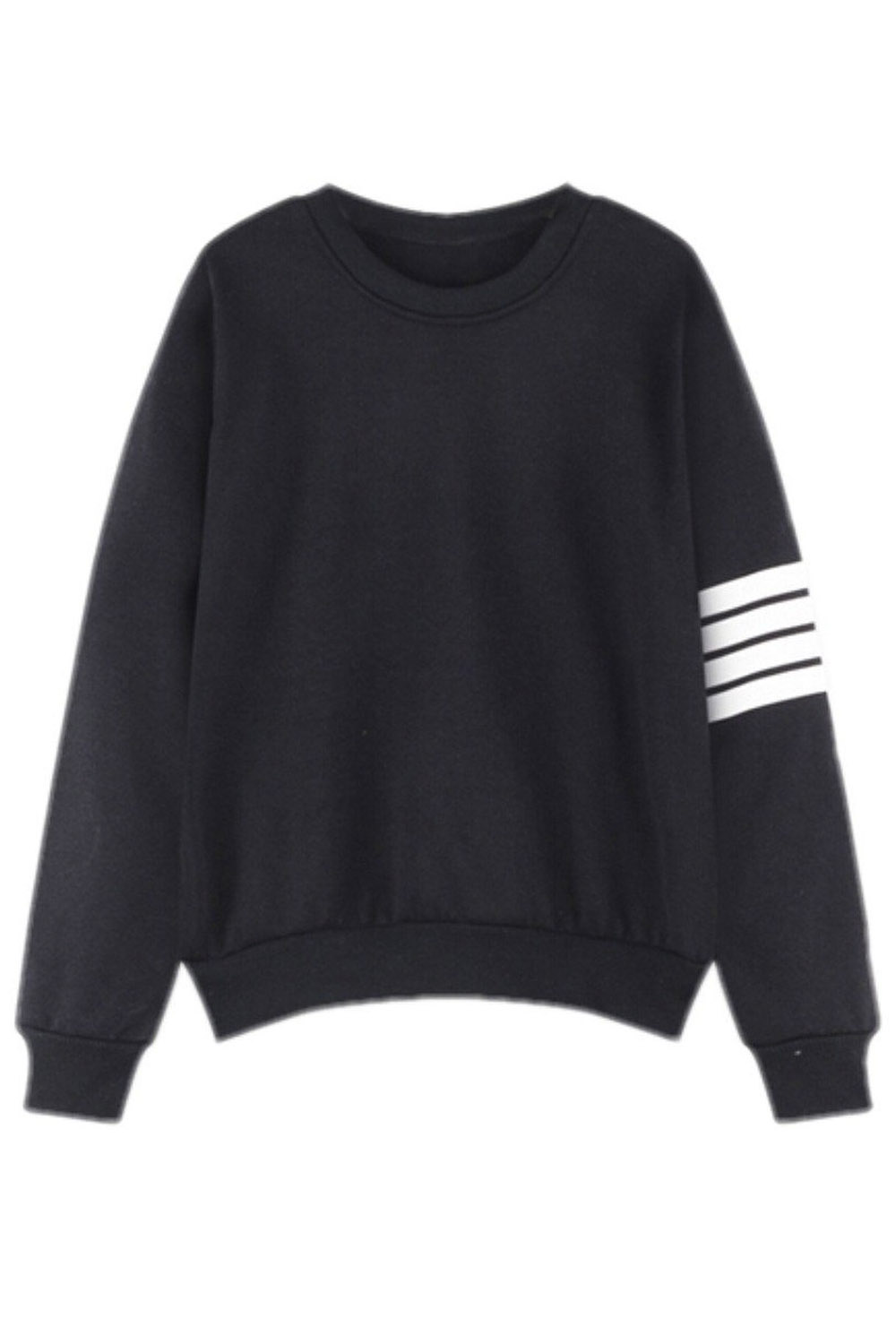 women's striped sleeve hoodie