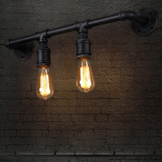 

2-light LOFT Industrial Downward Lighted Wall Sconce