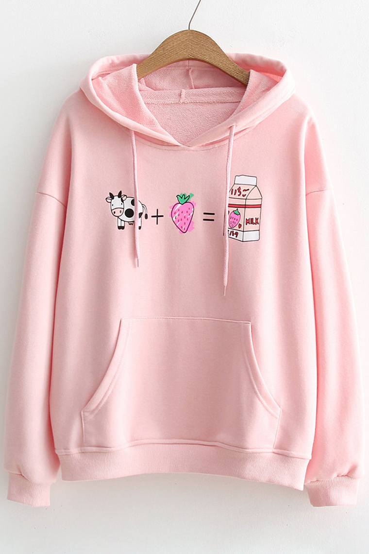 milk print hoodie