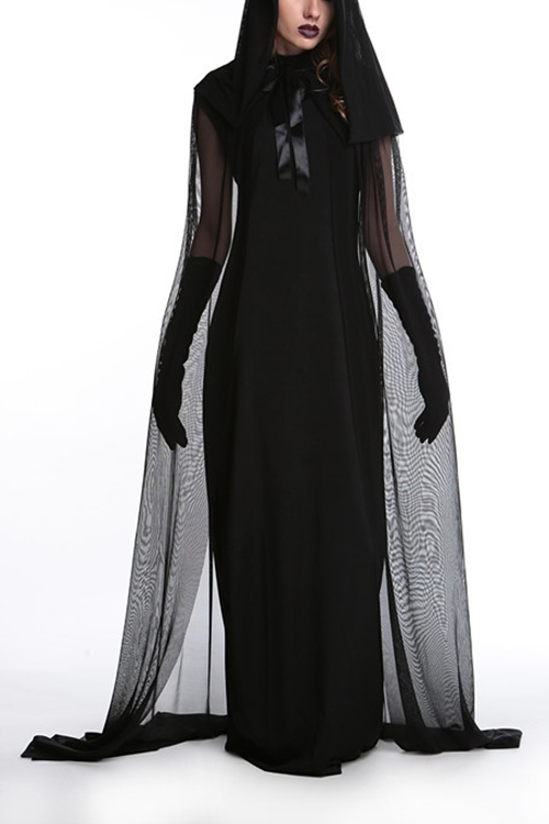 long black dress costume