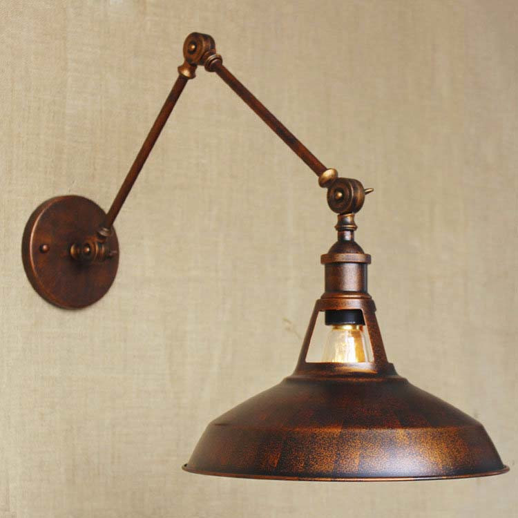 

Industrial 1 Light Adjustable Wall Sconce in Antique Copper Finish