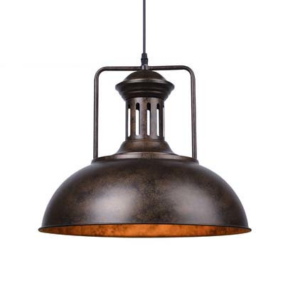 

Antique Bronze Single Light Bowl Shape 16'' Wide Pendant Lamp