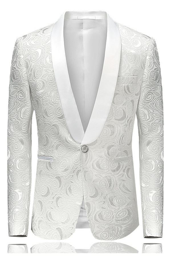 plain white blazer