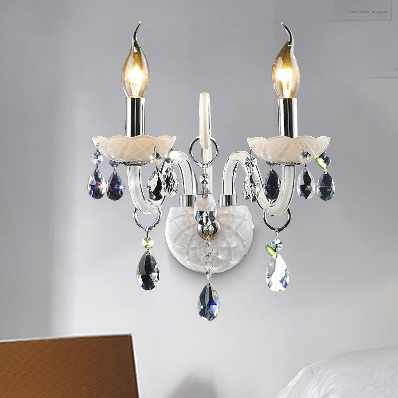 glass candle sconce