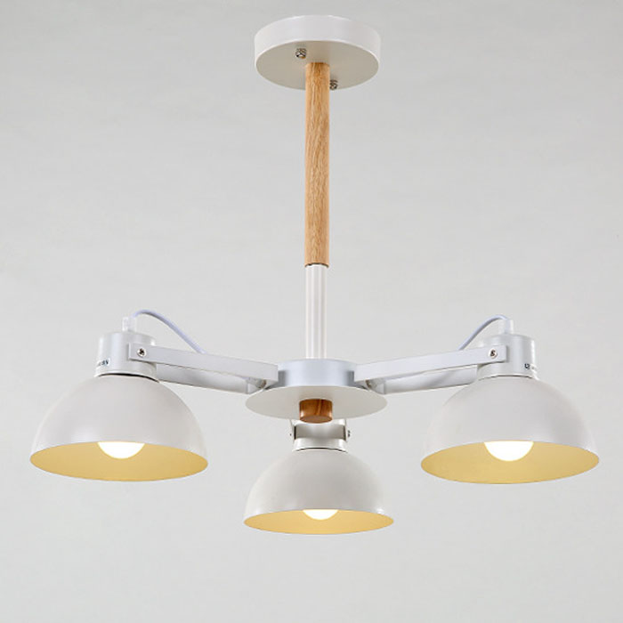

Unique 18'' Wide Small 3 Light Chandelier in White Finish