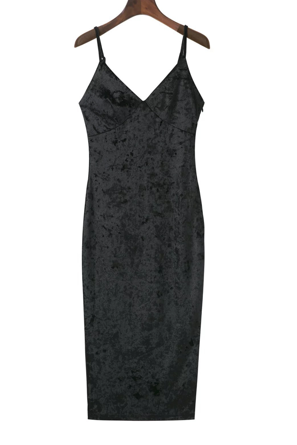 sexy fashion v collar long sleeves pleuche slim plain dress