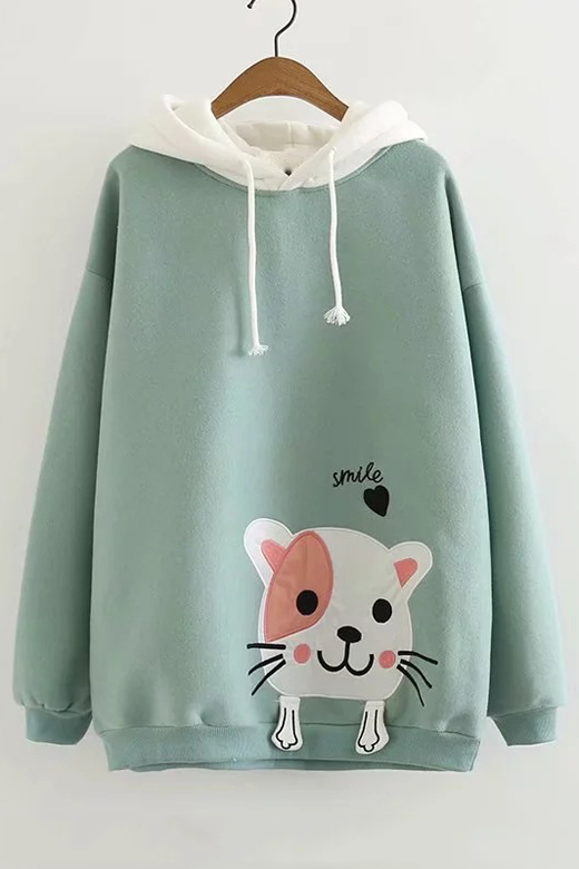 cat smile hoodie