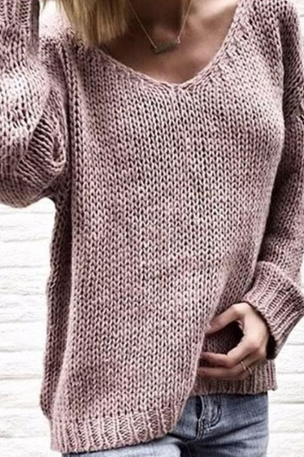 New Ladies Chunky Knitted Plain Colour Baggy Jumper Womens Long Sleeve Sweater 