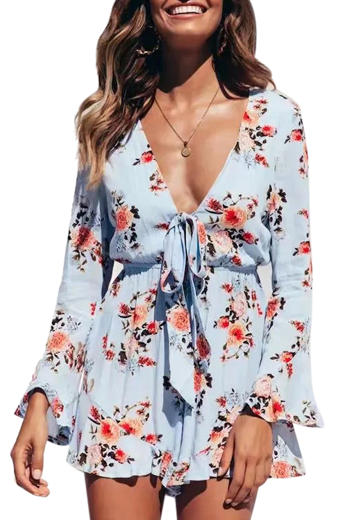 floral romper long