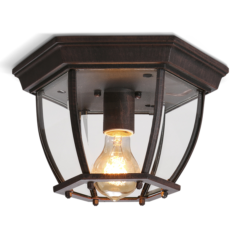 

Rustic Vintage One Light Industrial Flush Mount Ceiling Fixture in