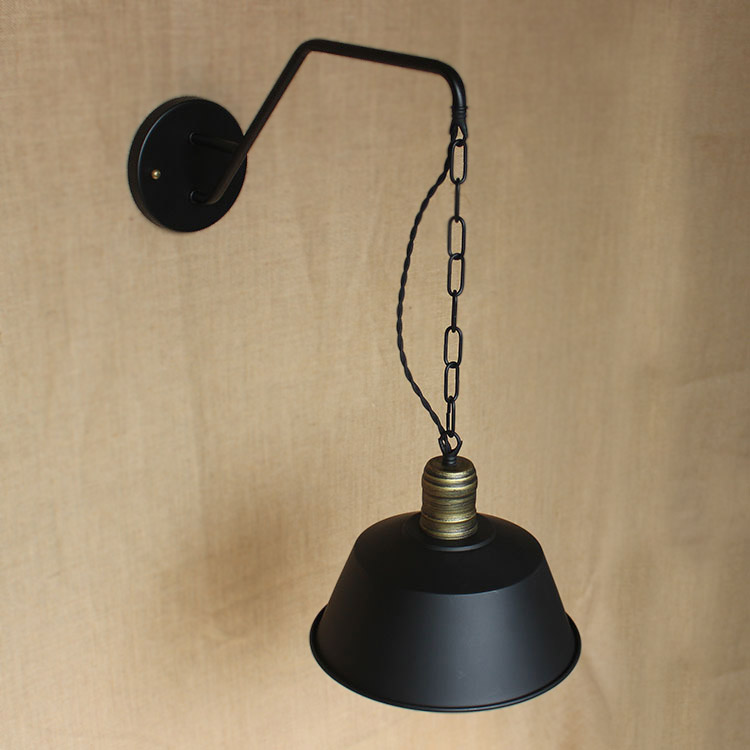 

8'' Wide Warehouse Shade Mini Barn Wall Light in Pewter Finish