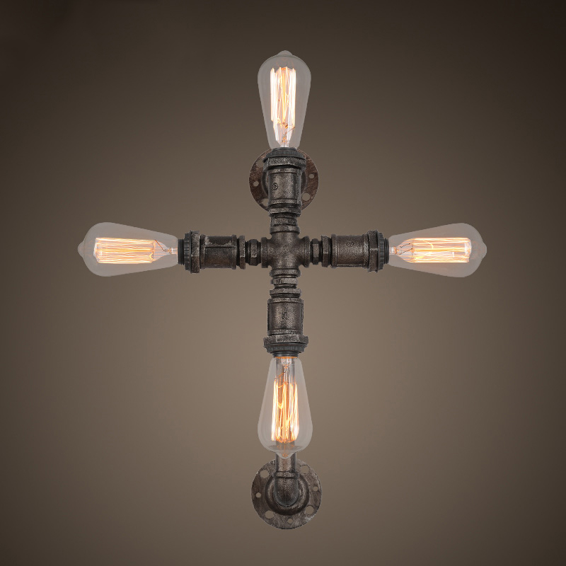 

24'' H Cross Shape 4 Light Wall Sconce