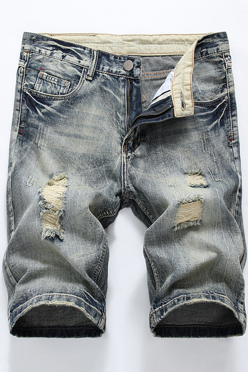 mens fitted jean shorts