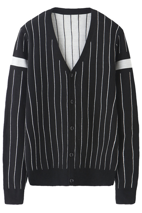 vertical striped cardigan