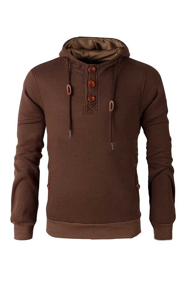 3 button henley hoodie