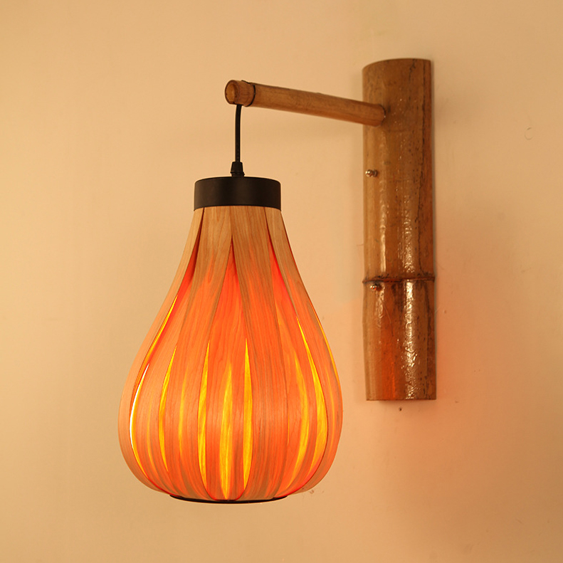 Single Light Melon Shape Wall Lamp, Hanging Wall Lamp