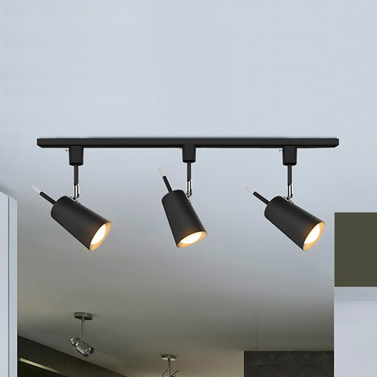 Metal Tapered Led Ceiling Light Showroom Cloth Shop 3 Lights