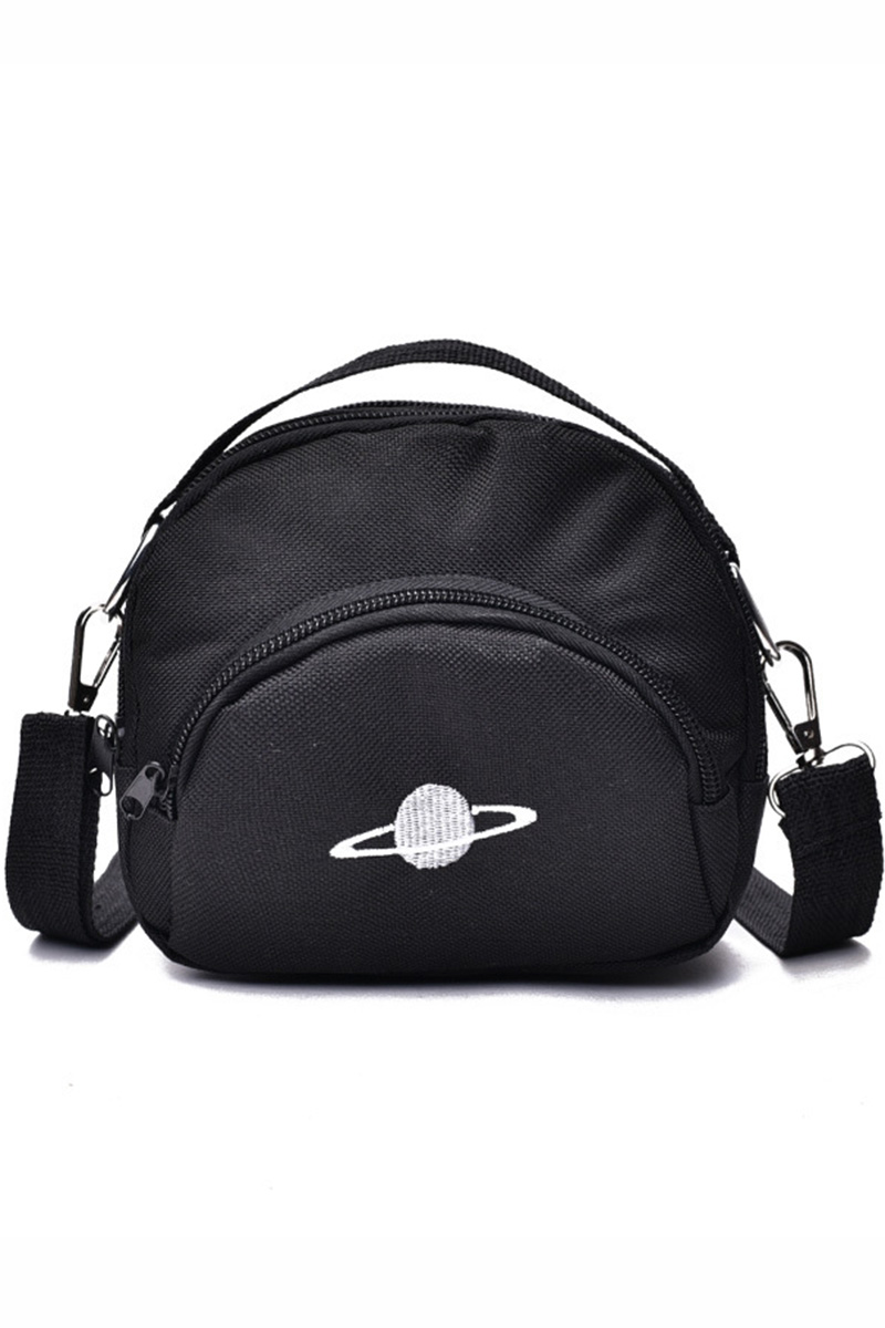 black canvas crossbody bag