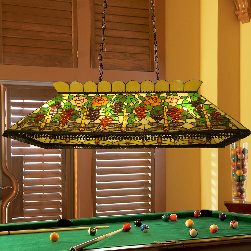 stained glass pool table light