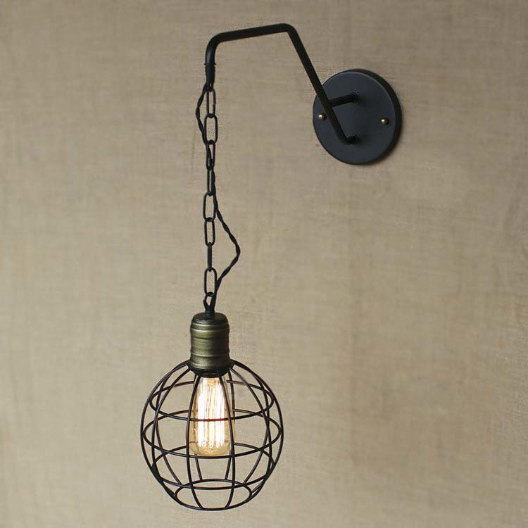 

Single Light Black 1 Light Indoor Hanging Wall Sconce